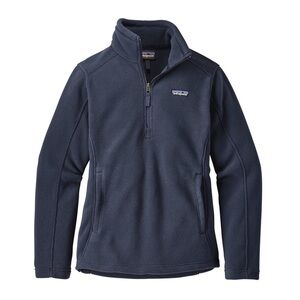 Patagonia Classic Synchilla Marsupial Pullover 1/4 zip navy blue fleece Large